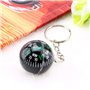 Wincal Boule Porte-clés boussole-28mm Porte-clés sphérique Boussole remplie de Liquide pour Camping randonnée Voyage en Plein ai