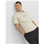 T-shirt à manches courtes homme Jack & Jones JORVESTERBRO TEE SS 12240121 Beige