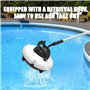 Robot Piscine Fond et Parois, Ligne d'eau, Aspirateur Piscine sans Fil, 120 Min de Nettoyage,Escalader Les Murs,Deux Ports d'Asp