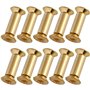 NICOLIE 10 Pcs/Lot En Laiton Vis Rivet Couteau Poignée Serrure Bricolage Couteau Matériel Plaque Fixation Plate Vis À Tête Hexag