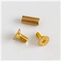 NICOLIE 10 Pcs/Lot En Laiton Vis Rivet Couteau Poignée Serrure Bricolage Couteau Matériel Plaque Fixation Plate Vis À Tête Hexag