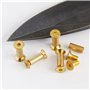 NICOLIE 10 Pcs/Lot En Laiton Vis Rivet Couteau Poignée Serrure Bricolage Couteau Matériel Plaque Fixation Plate Vis À Tête Hexag
