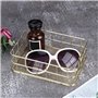 Organisateur de Rangement de Bureau en Treillis métallique Durable Multifonction doré pour Un Usage