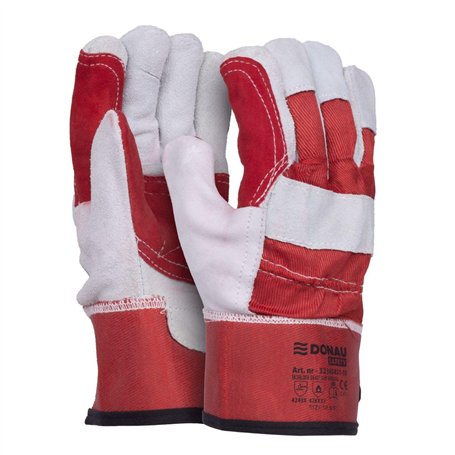DONAU SAFETY Gants de travail en cuir robuste type docker/taille 10