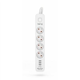 Rallonge 4 prises Schuko avec interrupteur Kerg M02414 (3 m)