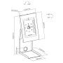 Maclean Support POS pour Tablette et imprimante, 1kg Max, MC-336