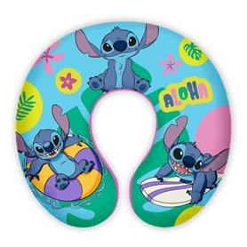 Seven Polska Coussin de nuque confortable pour enfant - Traversin coloré « Stitch » pour les voyages et la maison