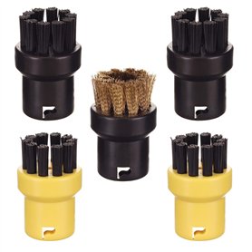 Jeu de 5 brosses Rondes pour Nettoyeur Vapeur Karcher SC1 SC2 SC3 SC4 1.020