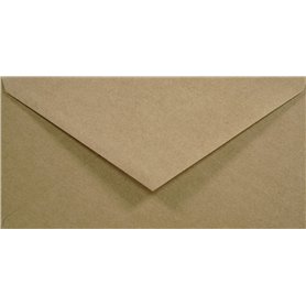 Netuno 25 enveloppes longues marron en papier kraft DL 110x220 mm rabat pointu enveloppe écologique vintage pour lettres d'affai