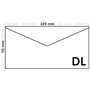 Netuno 25 enveloppes longues marron en papier kraft DL 110x220 mm rabat pointu enveloppe écologique vintage pour lettres d'affai