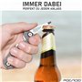 POCARDO KEY-TOOL | Outil multifonction 12 en 1 pour organisateur de clés | Accessoire porte-clefs | en forme de clé | Tournevis,
