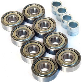Switch Boards 8 roulements à billes ABEC7 + 4 douilles espaceurs pour roller
