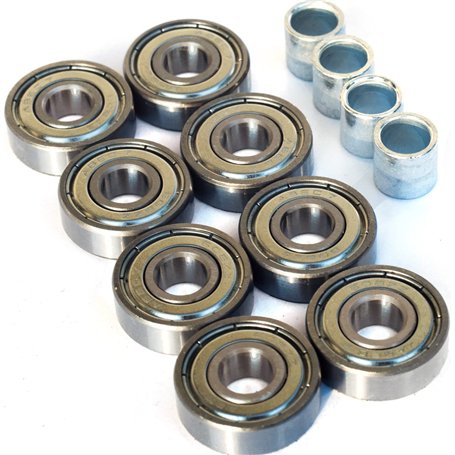 Switch Boards 8 roulements à billes ABEC7 + 4 douilles espaceurs pour roller