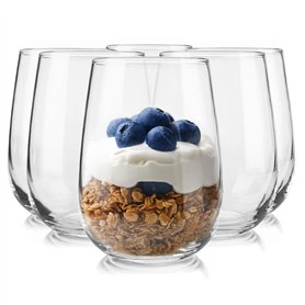 Glasmark KROSNO 1992 Lot De 6 Coupes À Glace En Verre Transparent Coupes À Dessert Lavables Au Lave-Vaisselle 330 ml