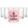 Glasmark KROSNO 1992 Lot De 6 Pots en Verre Transparent pour Fabrication de Bougies Bricolage 180 ML
