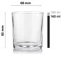 Glasmark KROSNO 1992 Lot De 6 Pots en Verre Transparent pour Fabrication de Bougies Bricolage 180 ML