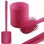 CleanGang Brosse WC en Silicone B!Rush pour Un Nettoyage en Profondeur et Facile en Magenta – Brosse de Nettoyage WC avec Poils