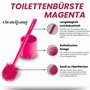 CleanGang Brosse WC en Silicone B!Rush pour Un Nettoyage en Profondeur et Facile en Magenta – Brosse de Nettoyage WC avec Poils 