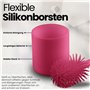 CleanGang Brosse WC en Silicone B!Rush pour Un Nettoyage en Profondeur et Facile en Magenta – Brosse de Nettoyage WC avec Poils 