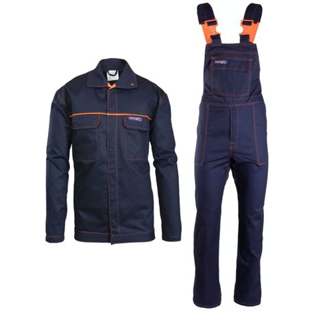 PROFFLAM ANTISTATIC Combinaison de soudeur ignifuge anti-statique complète : salopette + veste