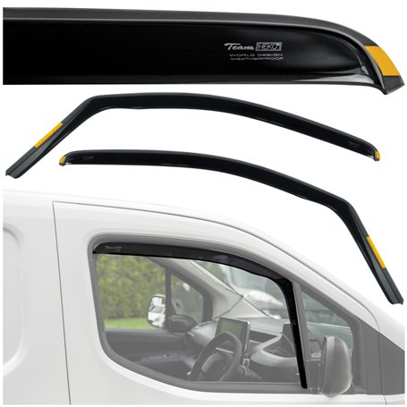 HEKO - Compatibles avec Citroen Berlingo 2008-2018 Déflecteurs de Vitres Latérales ; Déflecteurs Latéraux ; Avant ; Deux Pièces