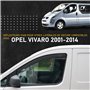 HEKO - Compatibles avec Opel Vivaro 2001-2014 Déflecteurs de Vitres Latérales ; Déflecteurs Latéraux ; Avant ; Deux Pièces ; Déf