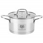 KARL HAUSMANN Faitout Inox - 3.6L - 20 cm - Marmite Induction en Acier Inoxydable 18/10 - Casserole avec Couvercle en Verre - fa
