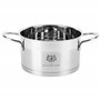 KARL HAUSMANN Faitout Inox - 3.6L - 20 cm - Marmite Induction en Acier Inoxydable 18/10 - Casserole avec Couvercle en Verre - fa