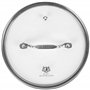 KARL HAUSMANN Faitout Inox - 4.7L - 22 cm - Marmite Induction en Acier Inoxydable 18/10 - Casserole avec Couvercle en Verre - fa