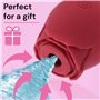 Vibromasseur 6.6cm ⌀5.9cm Stimulateur Clitoridien à Succion 10 Modes vibro Rose Silicone Sex Toýs Femme Suceurs de Clitoris Sex