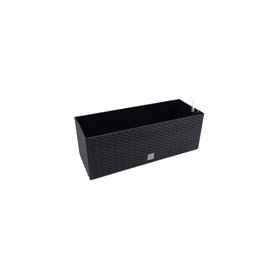 PROSPERPLAST Jardinière rectangulière noir arrosage automatique 17l.