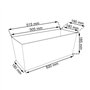 PROSPERPLAST Jardinière rectangulière noir arrosage automatique 17l.