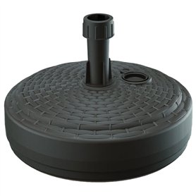 Base de parasol polyethylene 10 kg 39 x 39 x 13 cm en chocolat