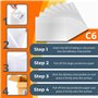 RAGO® Lot de 100 Pochette porte-document autocollante C6 pour A6 I Pochette d’expédition transparente A6 | Pochette autocollante