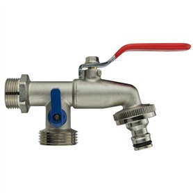Bradas GKK0512 Double Robinet 3 x 5 x 2 cm Argenté
