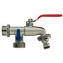 Bradas GKK0512 Double Robinet 3 x 5 x 2 cm Argenté