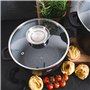 KARL HAUSMANN Faitout Induction - 2.3L – Ø 20 cm - Cocotte Fonte d'Aluminium - Marmite Couvercle en Verre - Casserole Tous Feux 