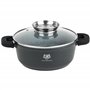 KARL HAUSMANN Faitout Induction - 2.3L – Ø 20 cm - Cocotte Fonte d'Aluminium - Marmite Couvercle en Verre - Casserole Tous Feux 