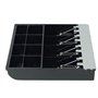 HDWR HD-WS35 Rangement pour Tiroir-Caisse, Boutons-Pression pour Billets, Loquets en Cier Inoxydable, Réglage de la Largeur, Cas
