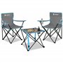 SPRINGOS Table de camping pliable avec 2 chaises