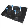 AABCOOLING NC35 - Refroidisseur PC Portable avec 2 Ventilateurs et Rétroéclairage LED Bleu, Support Ventilé pour Ordinateur, Ref