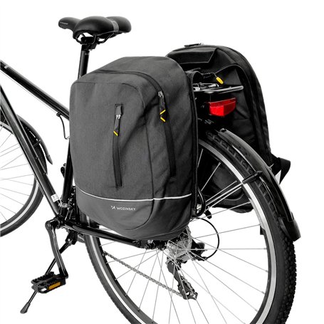 WOZINSKY Sacoche de vélo 2 en 1 pour porte-bagages arrière - Étanche - 30 l