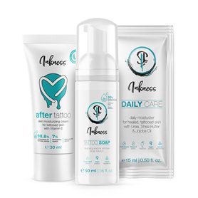 Inkness Kit de soin de tatouage basique - Pour tatouage frais - Crème après-tatouage 30 ml