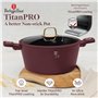 Berlinger Haus Leonardo Collection Batterie de cuisine à induction 15 pièces en aluminium anti-adhésif avec couvercle/Bordeaux m