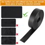 5 Rouleaux Laniere Cuir, 3m Sangle Cuir Noir avec Largeur 5/10/15/20/25 mm, Bande de Cuir, Lanière de Cuir Plate pour Les Projet