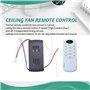 Joselin Ventilateur de Plafond Kit de Télécommande 40W Remplacement à 6 Vitesses Remote et Récepteur pour Les Ventilateurs et Lu