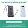 Joselin Ventilateur de Plafond Kit de Télécommande 40W Remplacement à 6 Vitesses Remote et Récepteur pour Les Ventilateurs et Lu