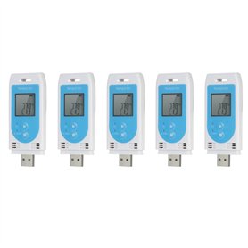 jiyaohui 5X TempU 03 Enregistreur de DonnéEs D'Humidité de TempéRature USB RéUtilisable Enregistreur de DonnéEs RH Temp Enregist
