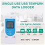 jiyaohui 5X TempU 03 Enregistreur de DonnéEs D'Humidité de TempéRature USB RéUtilisable Enregistreur de DonnéEs RH Temp Enregist
