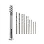 Pesfehhy 11 Pièces Ensemble de Forets Hélicoïdaux à Main 0.5-2.0mm Outil de Poinçonnage à Main pour le Travail Du Bois Kit D'Ent